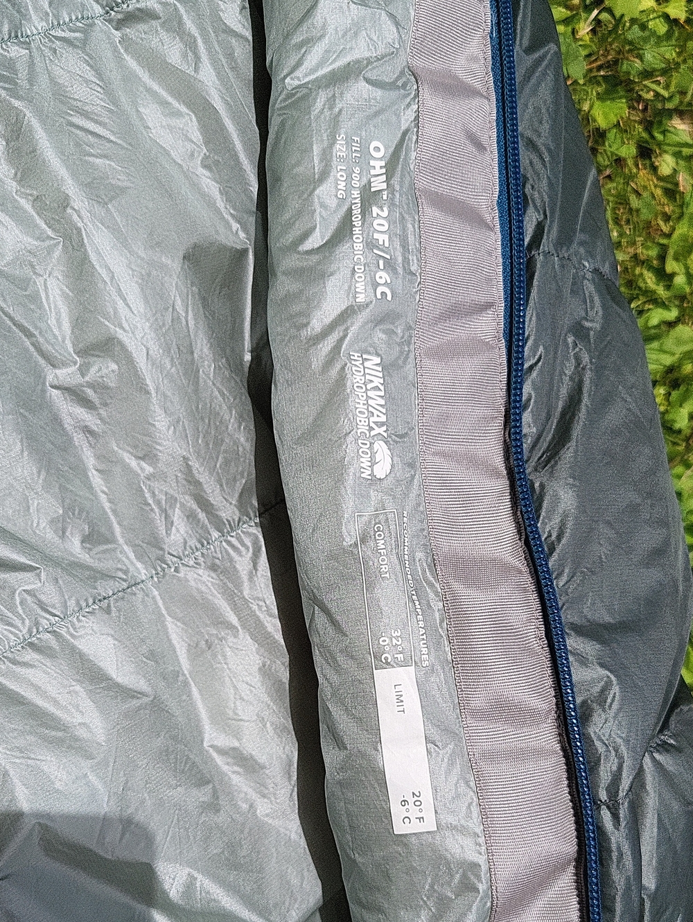 Thermarest Therm-a-rest Ohm Long 900 Fill 20 Deg. Sleeping Bag / Quilt / Blanket - Picture 16 of 16